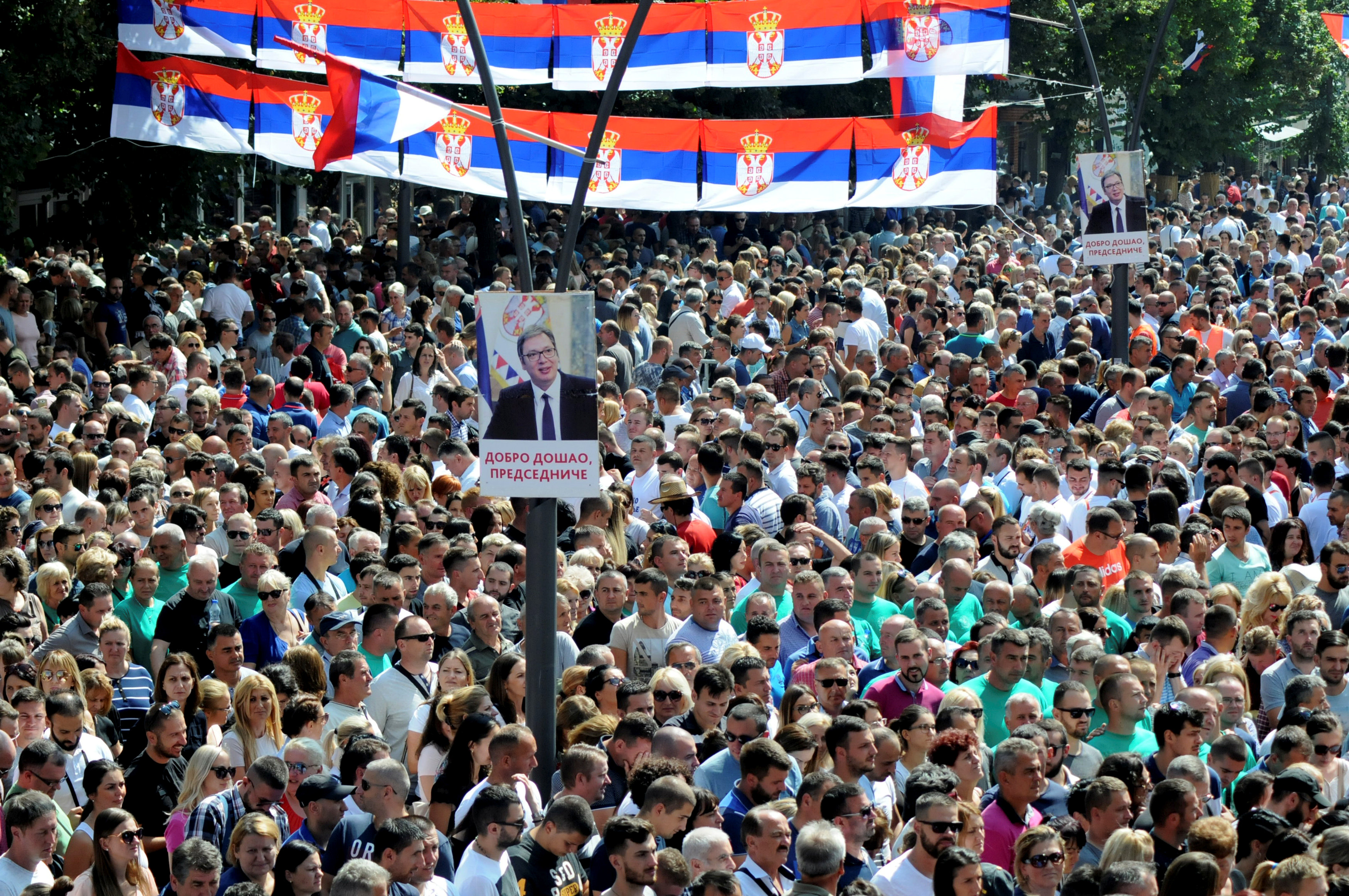 Serbia's president says he is committed to compromise with Kosovo