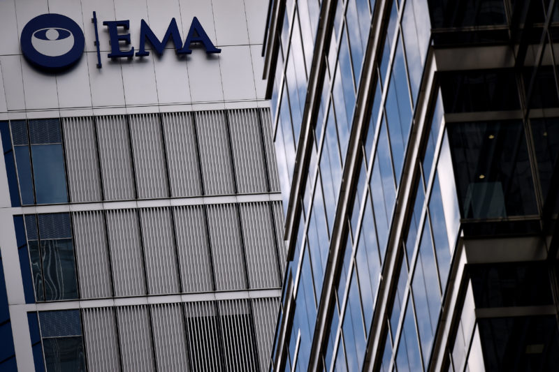 FILE PHOTO: The headquarters of the European Medicines Agency (EMA), is seen in London