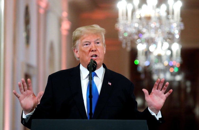 FILE PHOTO: U.S. President Trump holds post-midterm elections news conference at White House in Washington