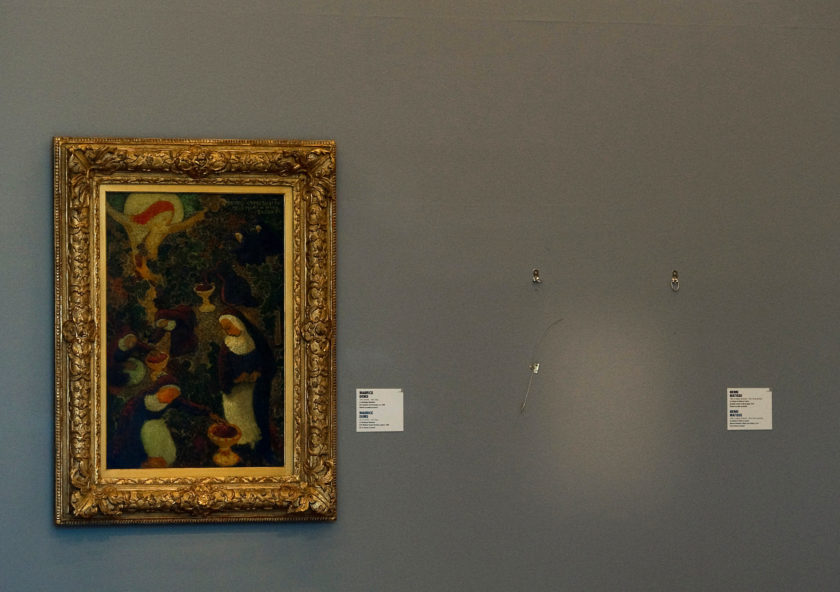 FILE PHOTO: Empty spot on the marks place where stolen Henri Matisse painting was in Rotterdam's Kunsthal art gallery in Netherlands