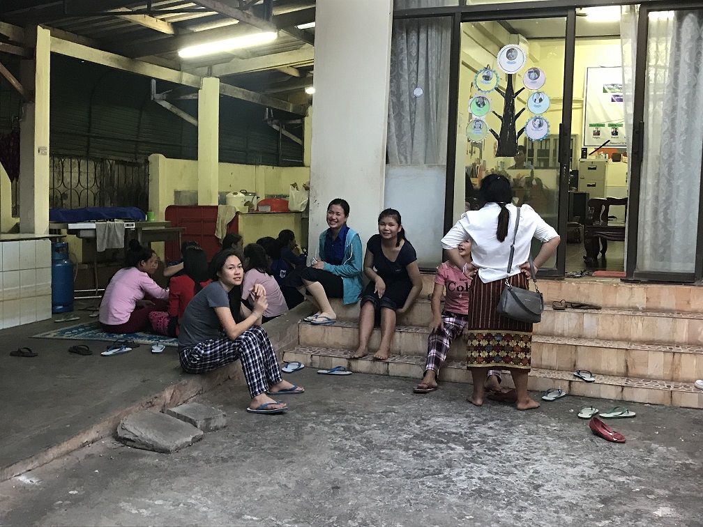 Women at a shelter for victims of trafficking in Vientiane