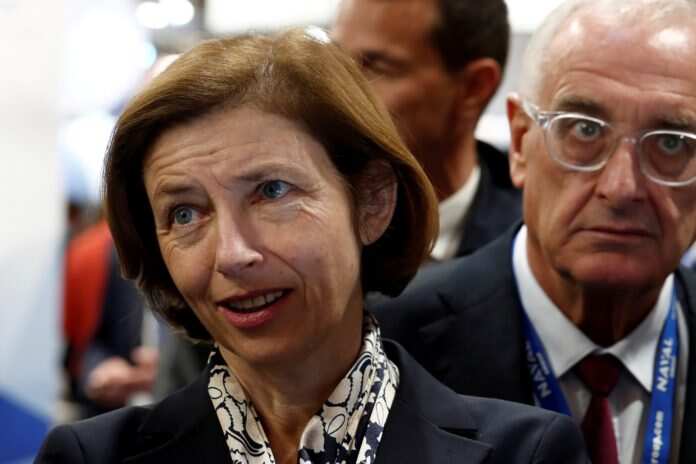 FILE PHOTO: French Defence Minister Florence Parly visits Euronaval, the world naval defence exhibition in Le Bourget near Paris