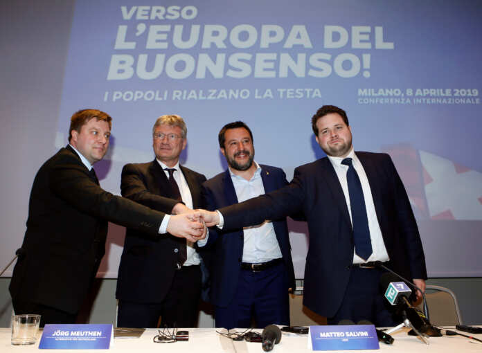 Salvini launches the start of his campaign for the European elections, in Milan