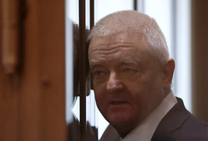 Frode Berg, a Norwegian national detained on suspicion of espionage, attends a court hearing in Moscow