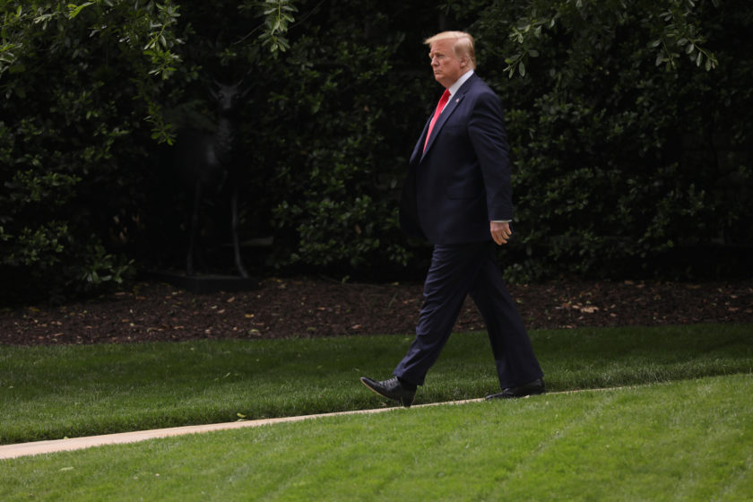 U.S. President Trump departs for travel to Florida from the White House in Washington