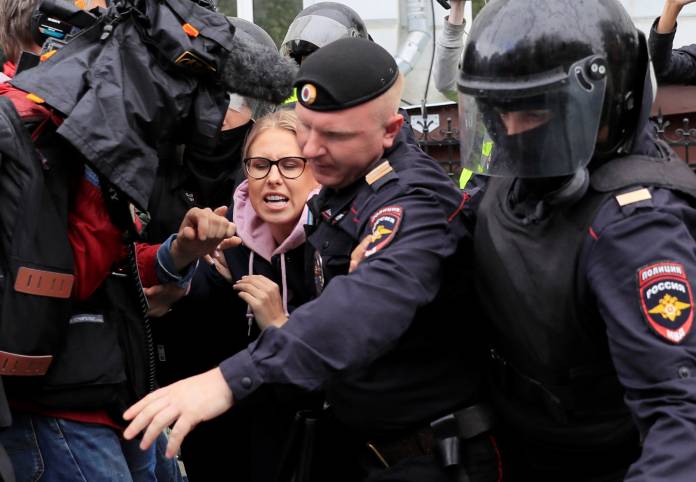 Rally calling for opposition candidates to be registered for elections to Moscow City Duma in Moscow