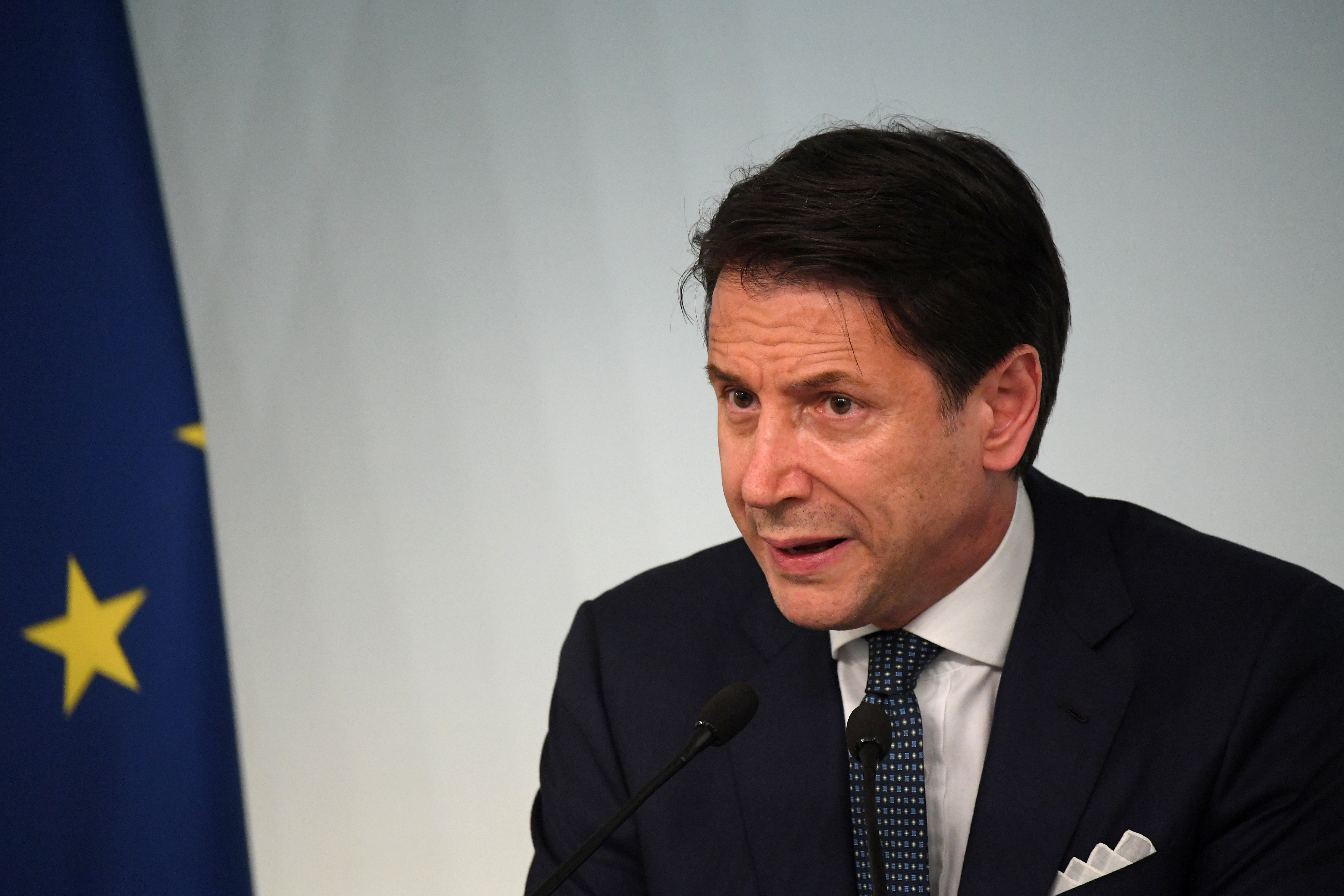 Italian Prime Minister Conte reacts to Italy's ruling coalition breakdown