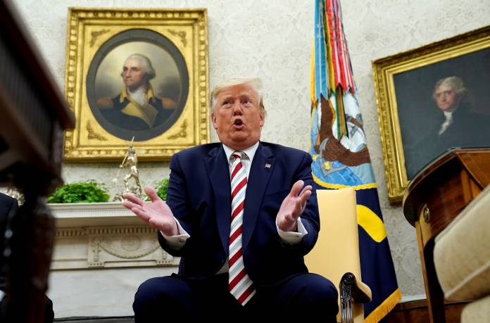 FILE PHOTO: Trump meets with Romanian President Klaus Iohannis in Washington