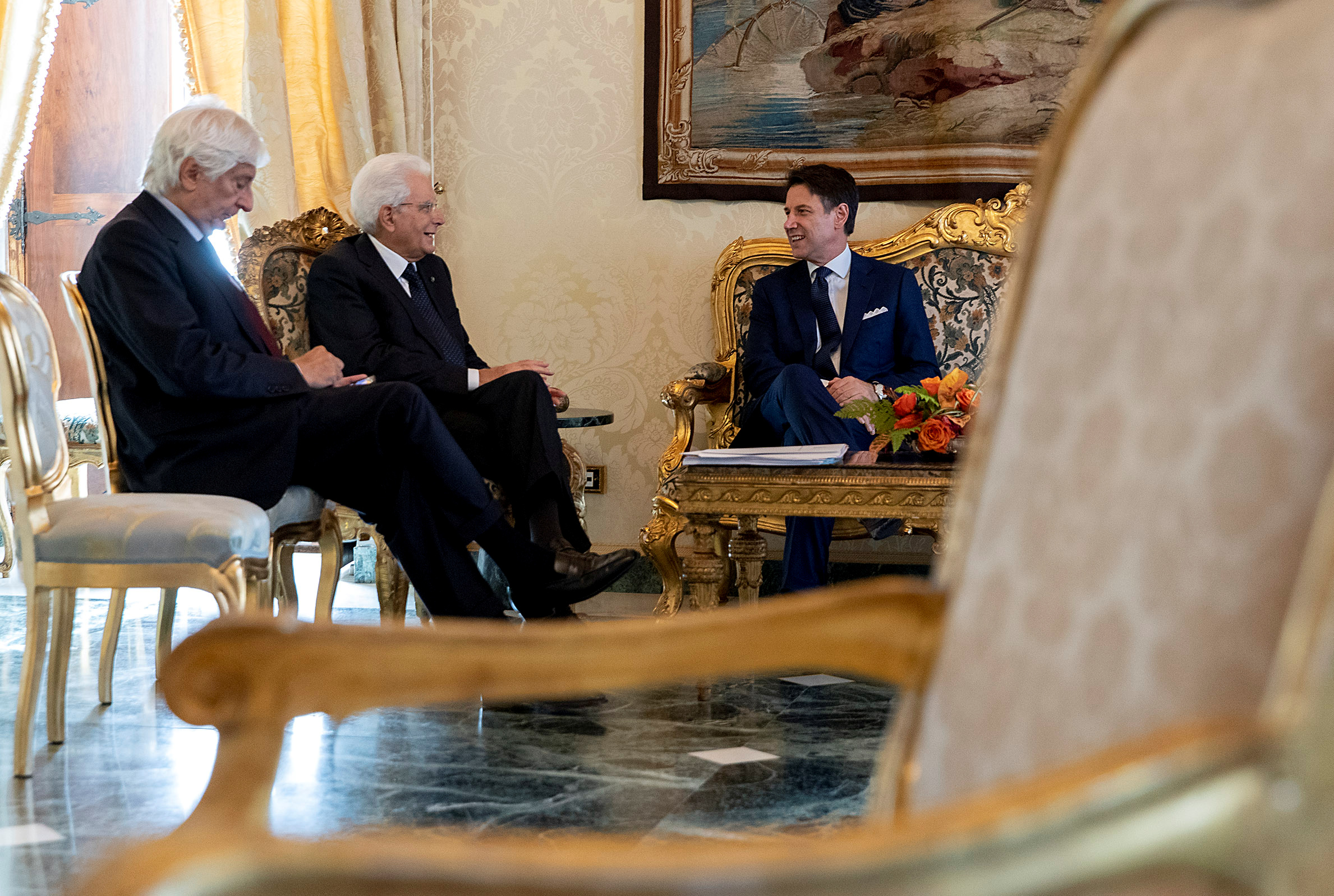 Italian President Mattarella meets PM Conte at the Quirinal Palace in Rome