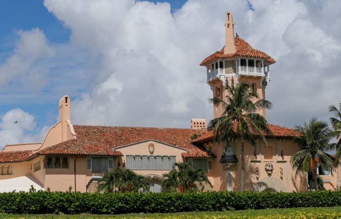 FILE PHOTO: Trump's Mar-a-Lago Club is shown ahead of the arrival of Hurricane Dorian in Palm Beach