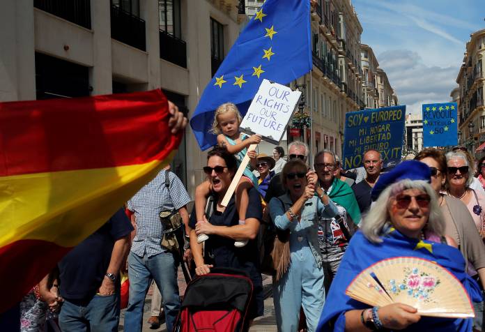Anti-Brexit demonstration in Malaga