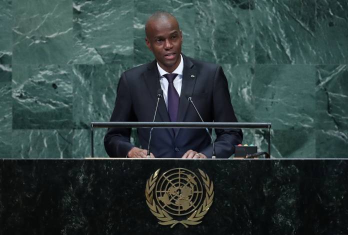 FILE PHOTO: President of Haiti Jovenel Moise addresses the 73rd session of the United Nations General Assembly at U.N. headquarters in New York,