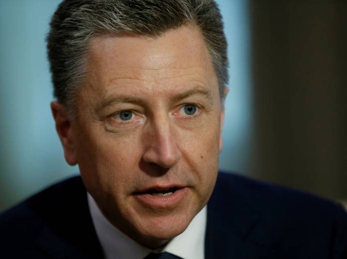 FILE PHOTO - U.S. Special Representative for Ukraine Negotiations Volker speaks during Reuters interview in Kiev