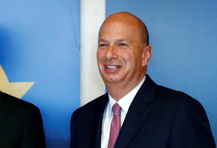 FILE PHOTO: U.S. Ambassador to the EU Gordon Sondland poses at the EU Commission headquarters in Brussels