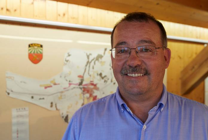 Mueller, President of the village of Lent poses for a picture in Lenk