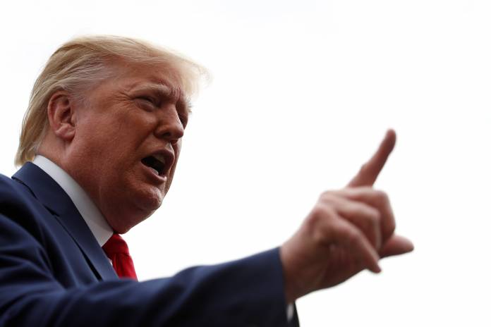 U.S. President Donald Trump departs for South Carolina
