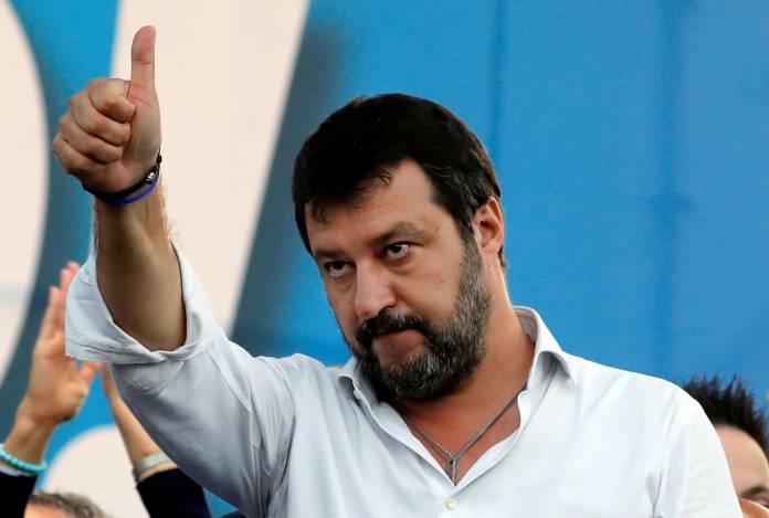 Italy's League Party holds an anti-government demonstration in Rome