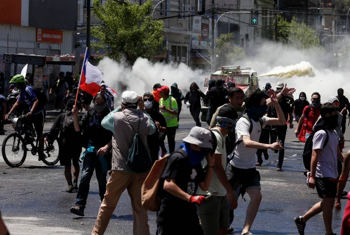 Protests against Chile's government in Valparaiso
