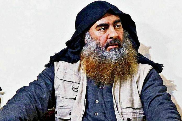 Late Islamic State leader Abu Bakr al-Baghdadi is seen in an undated picture released by the U.S. Department of Defense