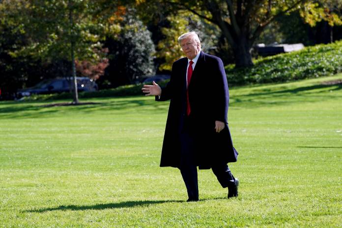 President Donald Trump returns to the White House