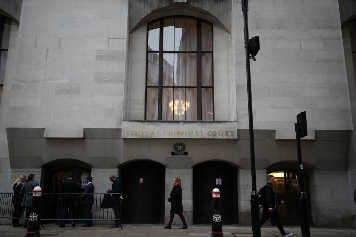 General view shows Old Bailey central criminal court in London
