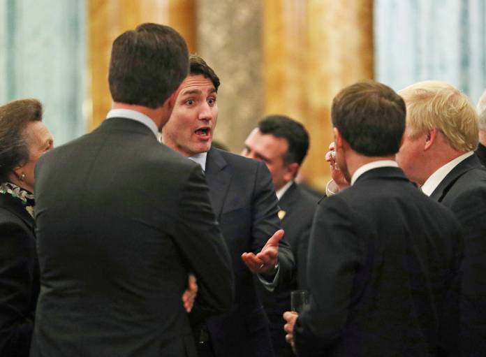NATO leaders attend a reception at Buckingham Palace in London