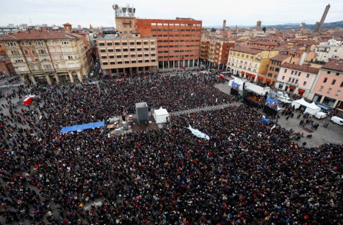 Protesters attend a demonstration held by