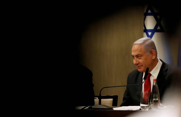 FILE PHOTO: Israeli Prime Minister Benjamin Netanyahu delivers a statement during a news conference in Jerusalem