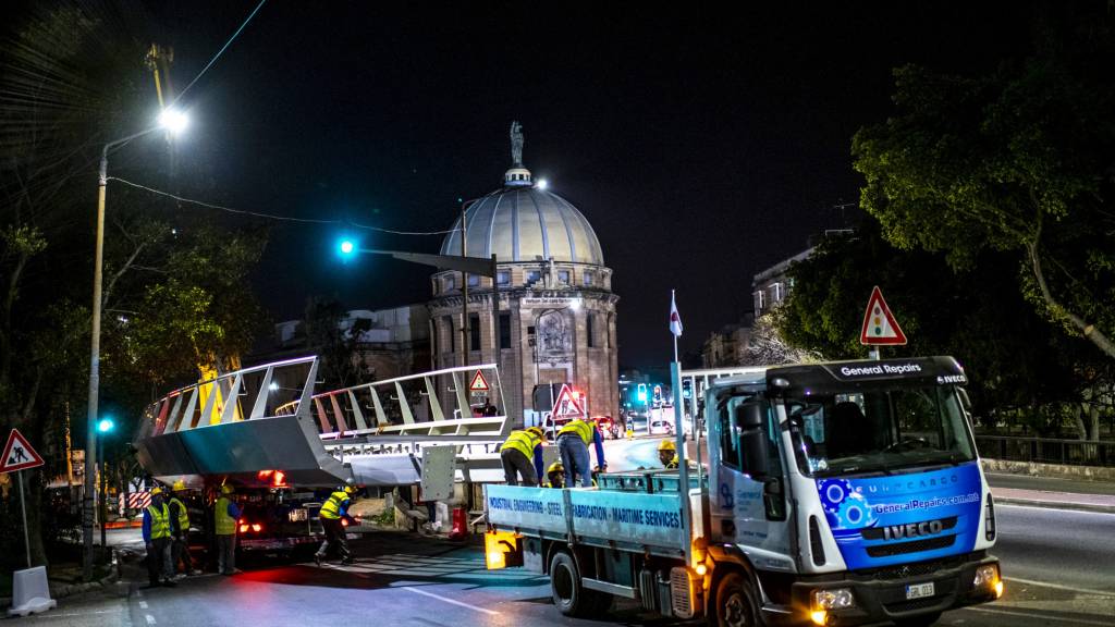 Works on Blata lBajda footbridge underway Newsbook
