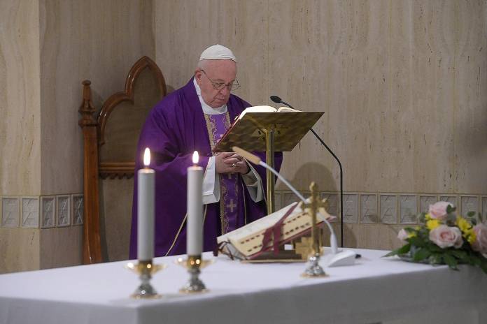Pope Francis leads the daily Santa Marta Mass at the Vatican