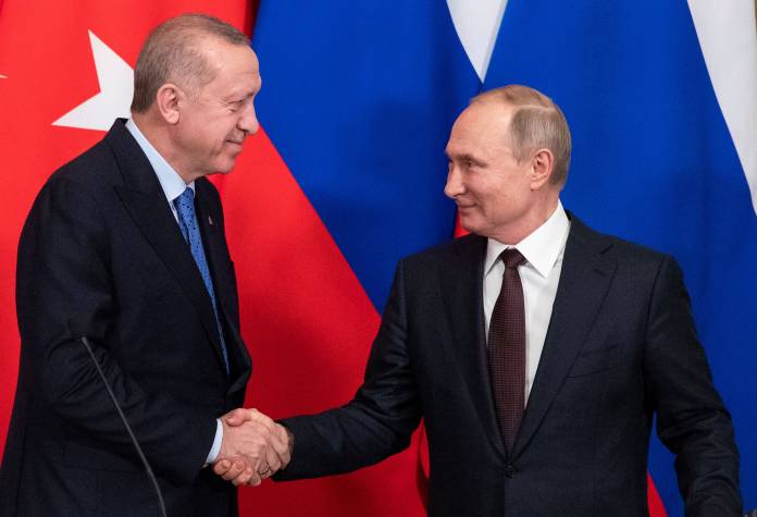 Russian President Putin meets with Turkish President Erdogan in Moscow