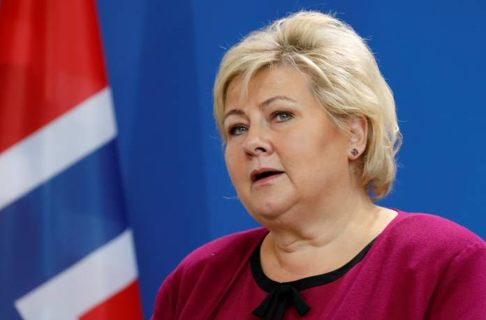 FILE PHOTO: German Chancellor Merkel meets Norway's PM Solberg in Berlin