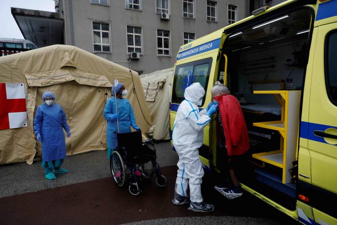 FILE PHOTO: The spread of the coronavirus disease (COVID-19) in Lisbon