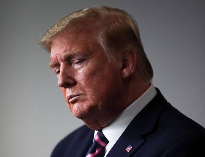 U.S. President Trump leads the daily coronavirus disease (COVID-19) outbreak task force briefing at the White House in Washington