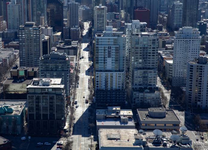 The downtown streets of Seattle during the outbreak of coronavirus, March 16, 2020. REUTERS/Lindsey Wasson
