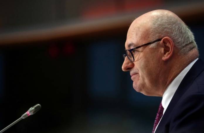 FILE PHOTO: European Trade Commissioner-designate Phil Hogan attends his hearing before the European Parliament in Brussels