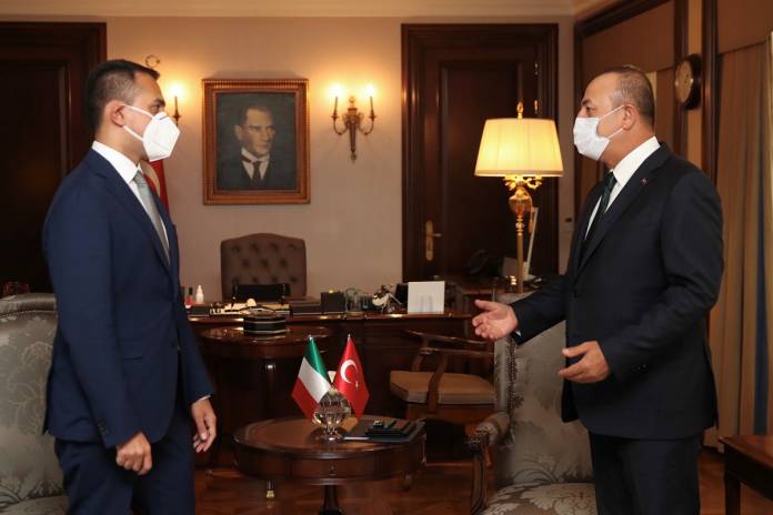 Turkish FM Cavusoglu meets with his Italian counterpart Di Maio in Ankara