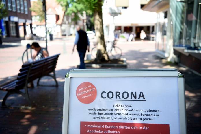FILE PHOTO: The spread of the coronavirus disease (COVID-19) in downtown Wildeshausen