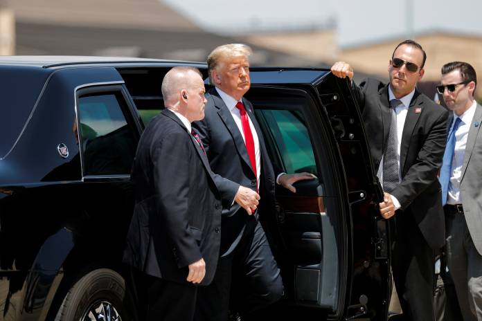 U.S. President Trump departs Washington for travel to Wisconsin from Joint Base Andrews in Maryland