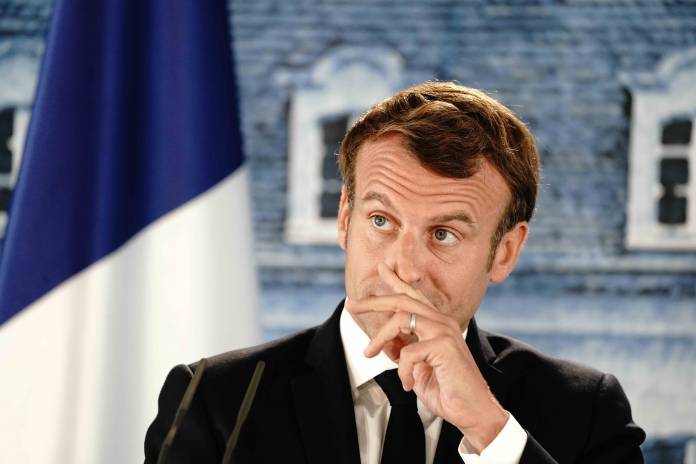 German Chancellor Angela Merkel and French President Emmanuel Macron meet at Meseberg castle