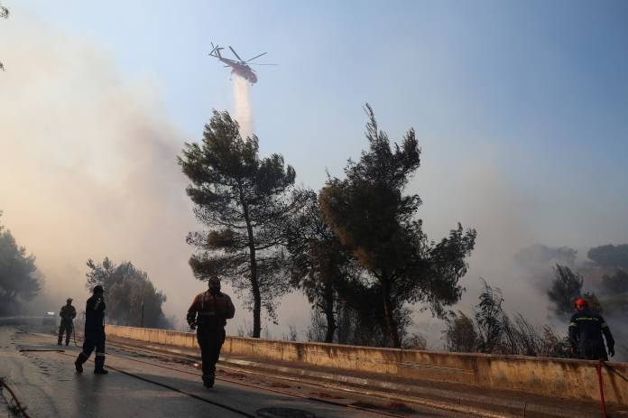 Wildfire near the village of Kechries