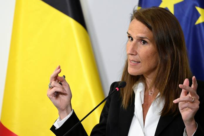 Belgium's PM Wilmes holds a news conference amid the coronavirus disease (COVID-19) outbreak in Brussels