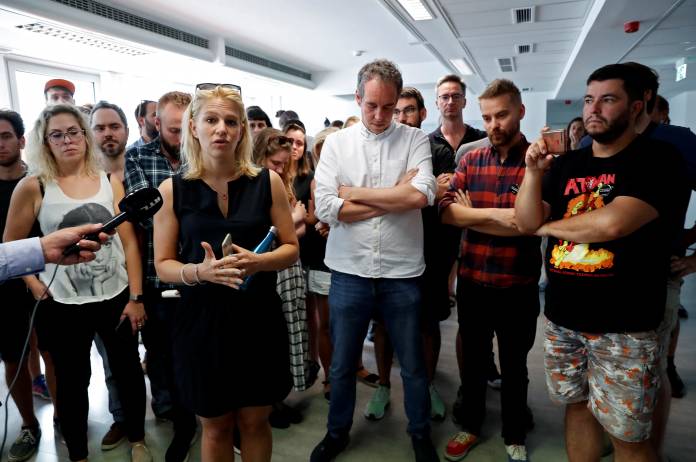 Employees of Hungary's main independent news website