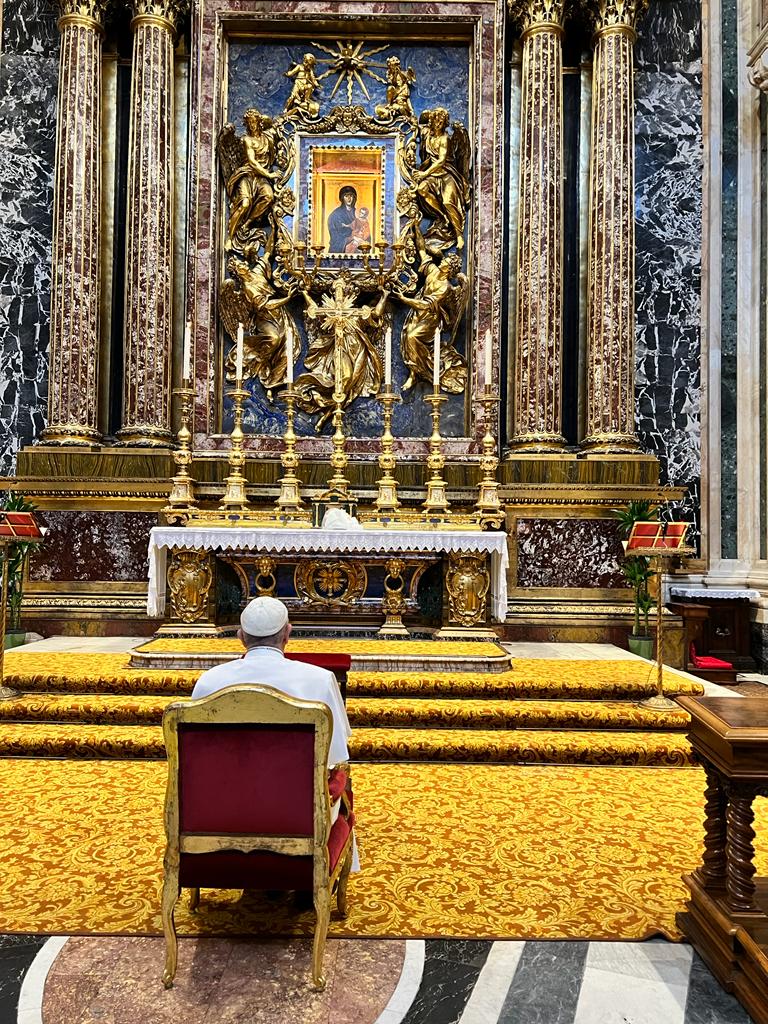 Pope Francis makes customary visit to Rome basilica after Malta visit