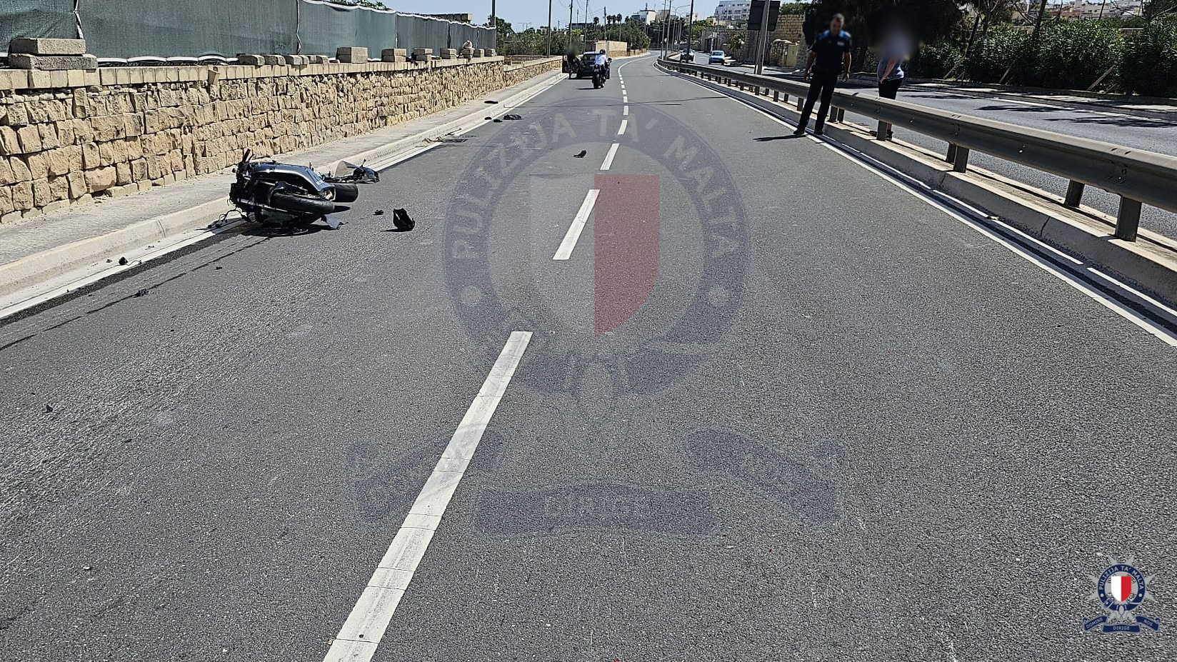 Elderly motorcyclist dies after Mdina Road collision