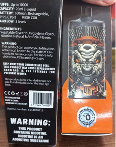 Warning issued on e-cigarettes with excessive nicotine concentration