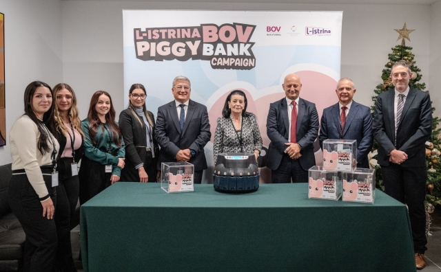 President's visit marks start of BOV Piggy Bank donation counting process