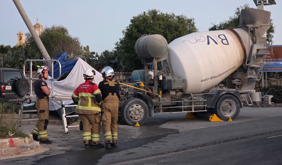 Cement mixer driver killed in Siġġiewi crash