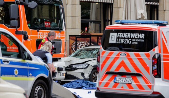 Two killed after car drives into crowd in Leipzig
